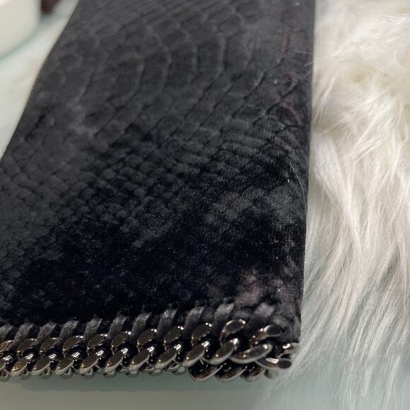 Stella McCartney fallabella black velvet python wallet - Picture 15 of 16